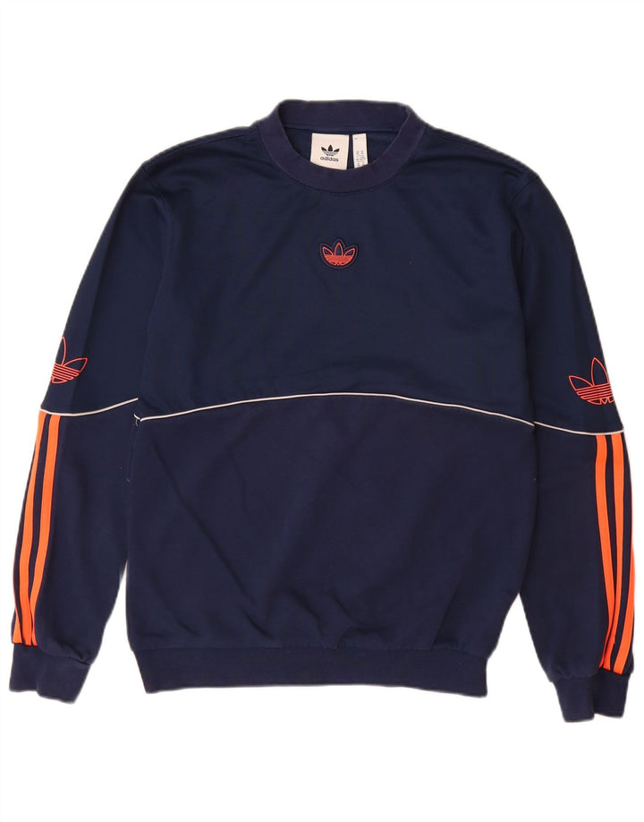 ADIDAS Sweat-shirt graphique pour homme XS en coton bleu marine