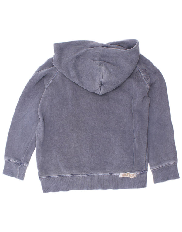 Tommy Hilfiger Pull à capuche graphique pour garçon 4-5 ans Bleu Coton