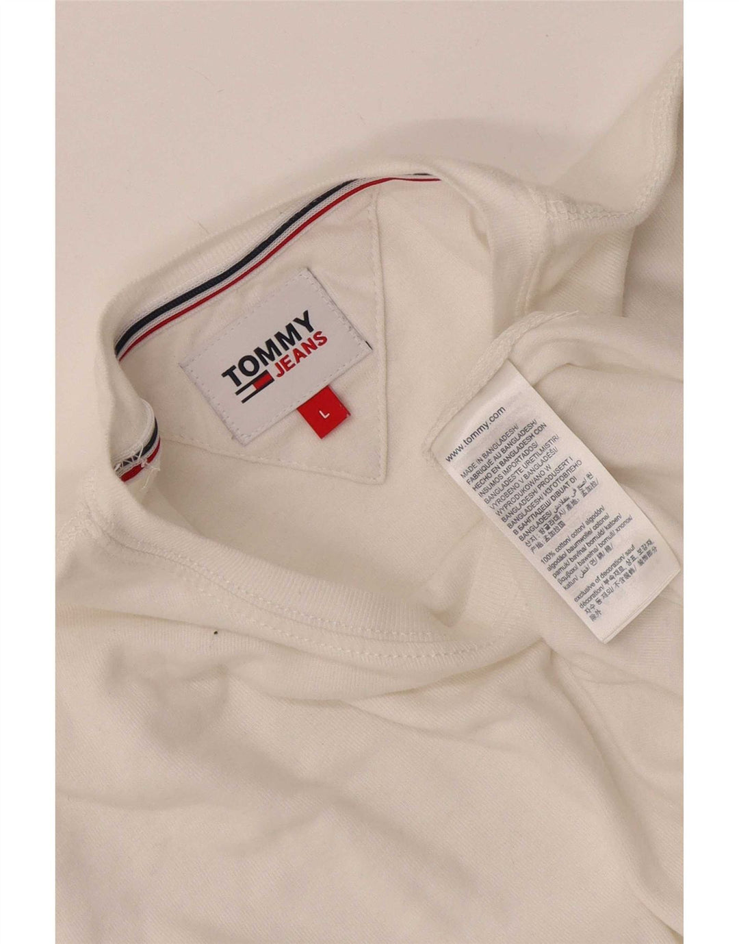 Tommy Hilfiger Haut à manches longues pour homme en coton blanc Large