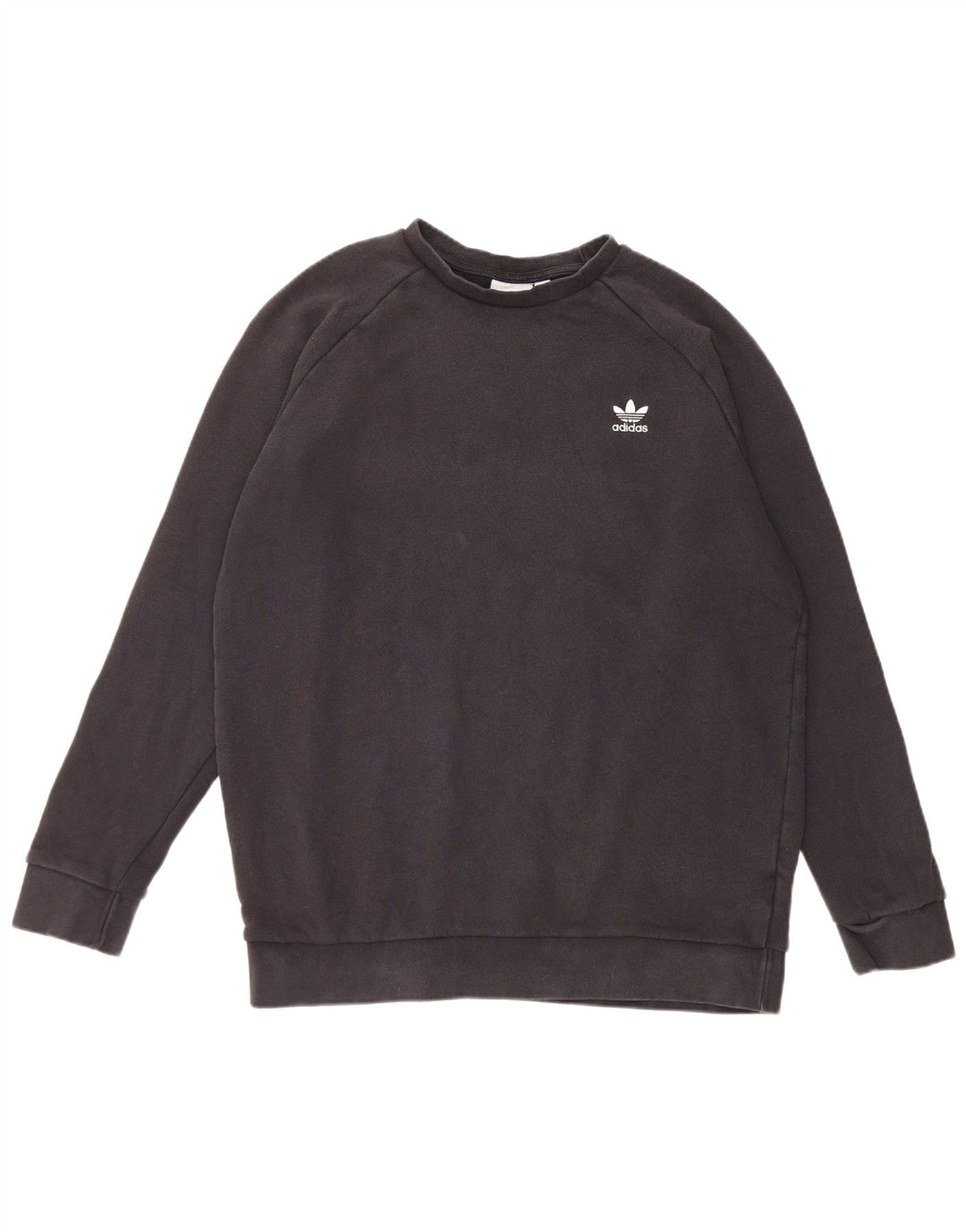 Adidas Sweat-shirt pour homme en coton noir Taille L