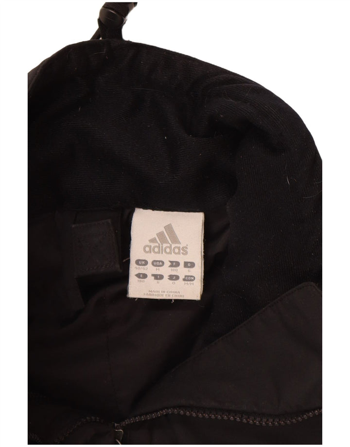 Adidas Veste coupe-vent à capuche pour homme UK 40/42 Medium Noir Polyamide