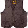 John F Gee Gilet en cuir pour homme Taille L Noir