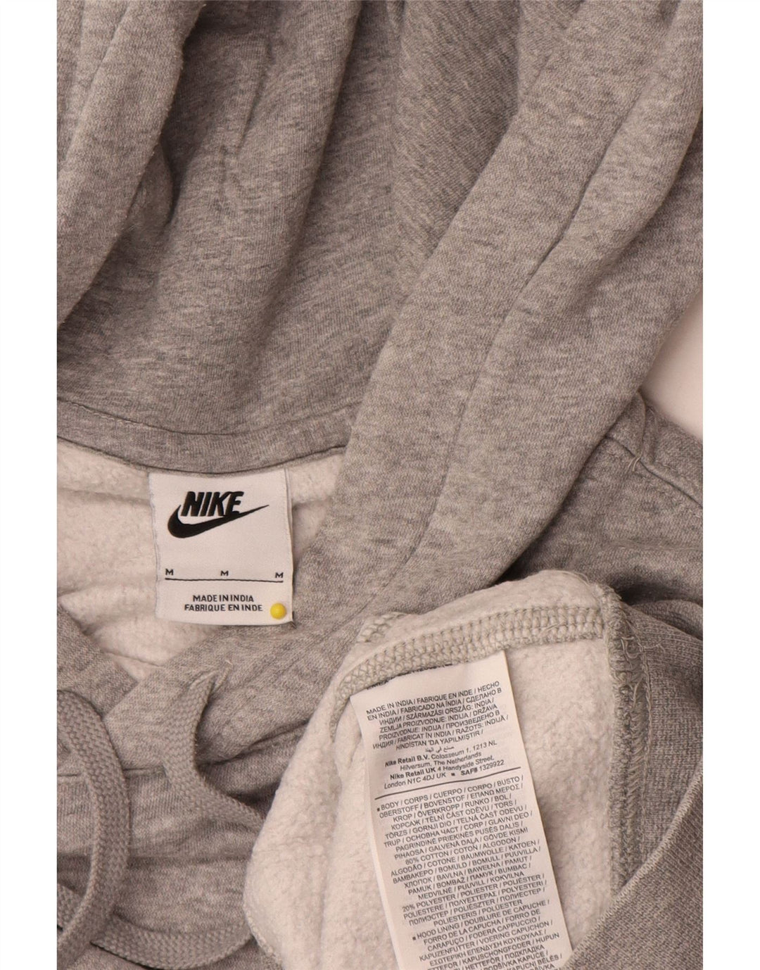 Nike Pull à capuche en coton moucheté gris moyen pour homme