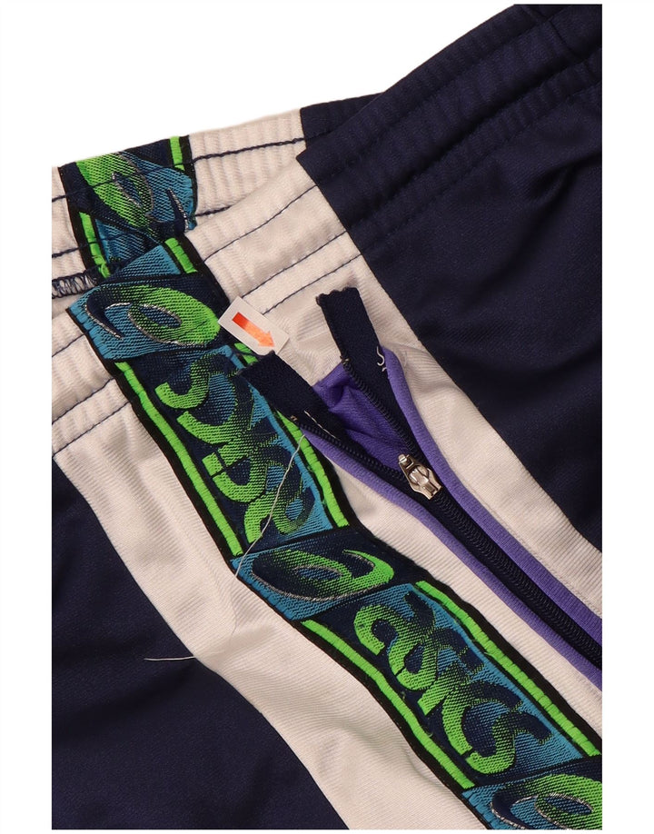 Asics Survêtement Complet Femme IT 46 Large Bleu Marine Colourblock Polyamide