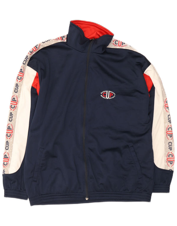 Campagnolo Veste de survêtement pour homme UK 44 XL Bleu marine Colourblock Sports