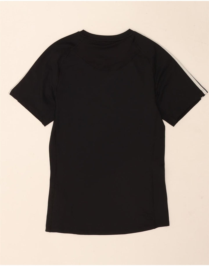 Adidas Hommes Tech Fit T-Shirt Top Noir Moyen Polyester
