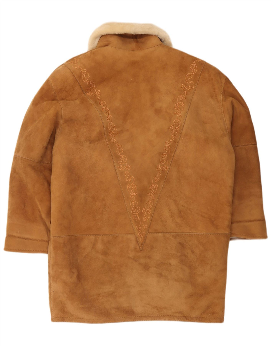 Manteau oversize en shearling pour femmes vintage IT 44 Marron Moyen Shearling