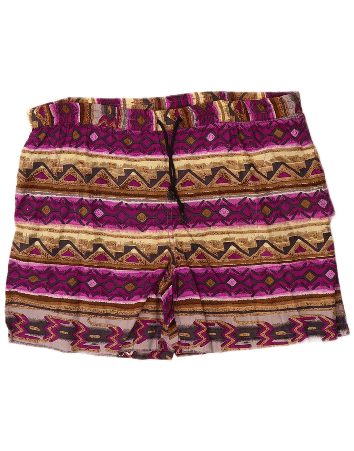 Santostefano Short de bain pour homme en coton Fair Isle multicolore