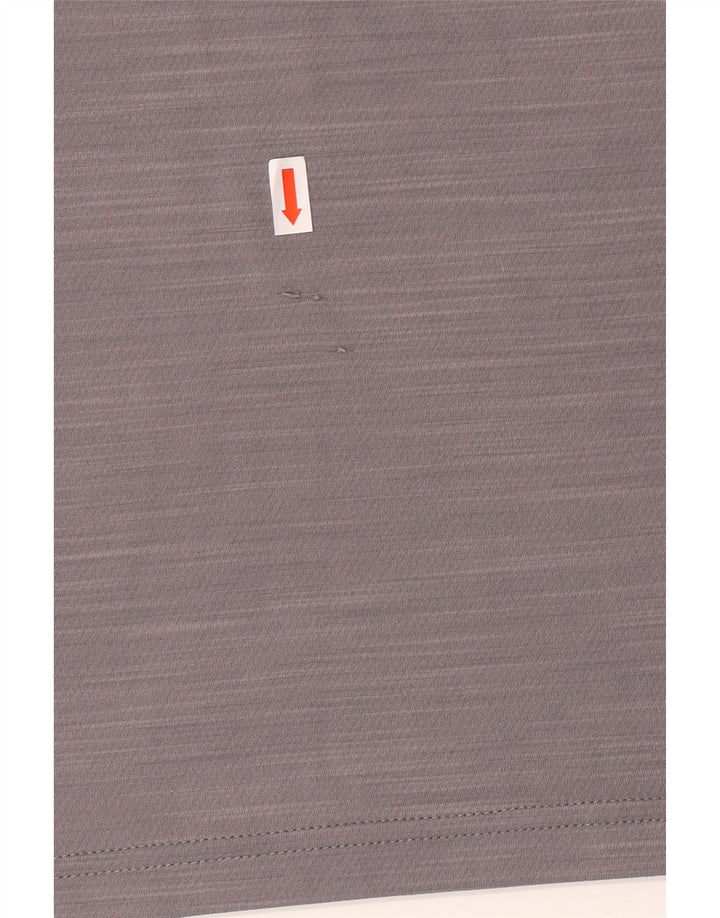 NIKE Womens Dri Fit T-Shirt Top UK 16 Large Gris Moucheté Polyester