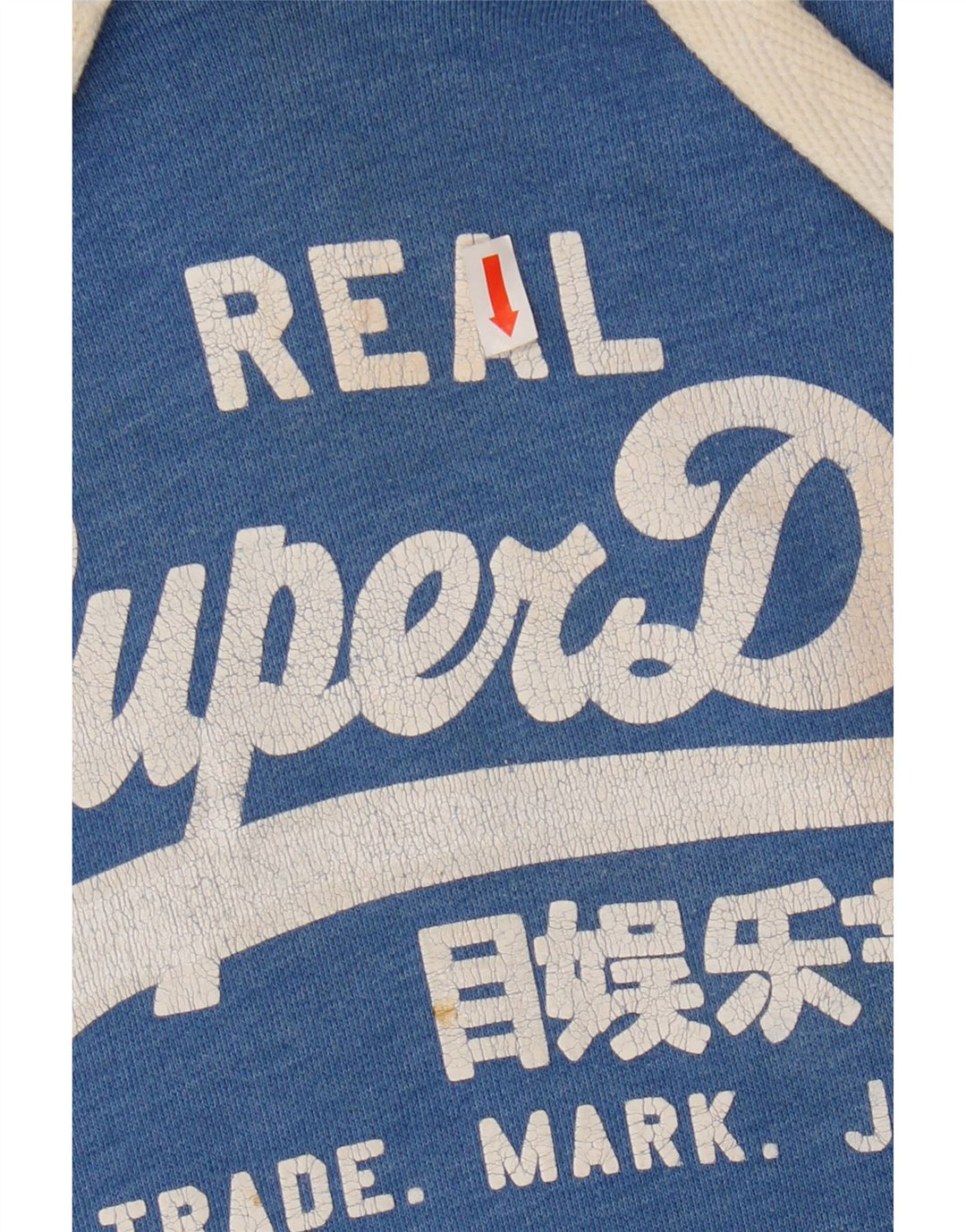Superdry Pull à capuche graphique pour homme en coton bleu moyen