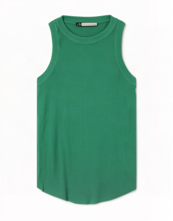 Zara Débardeur Femme UK 12 Viscose Vert Moyen