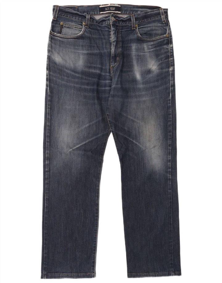 ARMANI Jean Droit W36 L30 Homme Bleu