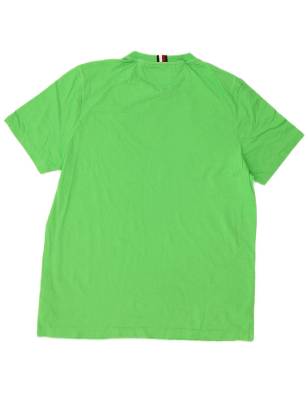 Tommy Hilfiger T-Shirt Homme Top XL Vert Coton