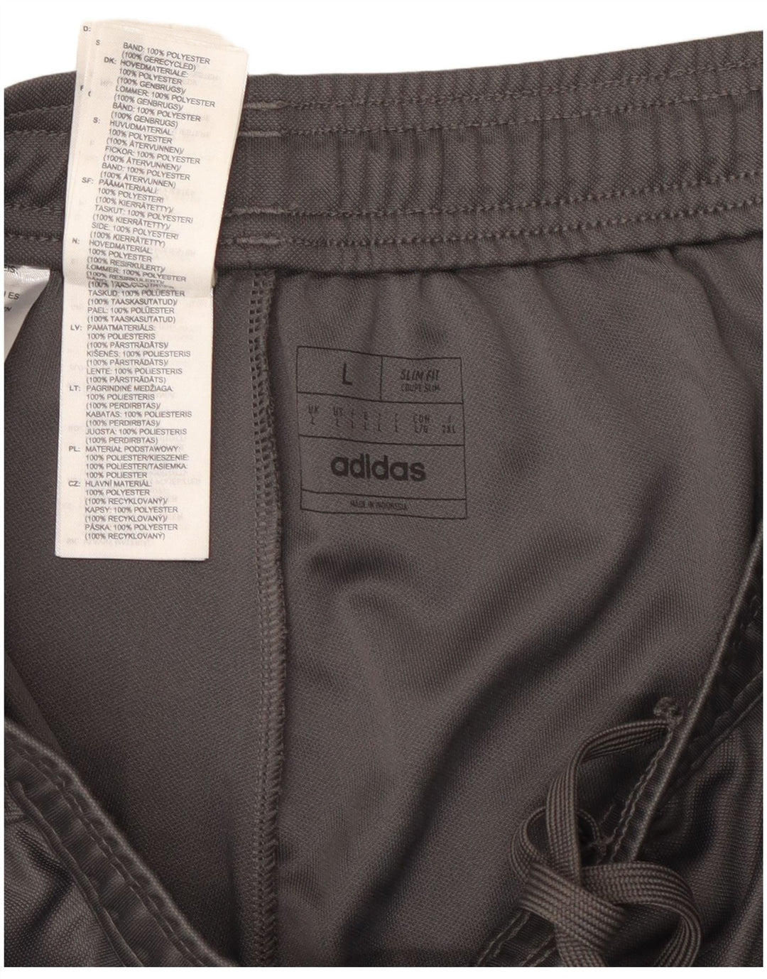 Adidas Pantalon de survêtement coupe slim pour homme, jogging à rayures grises