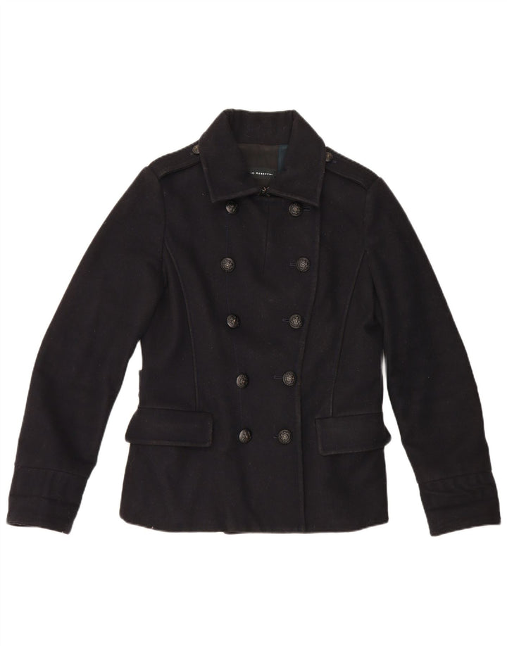 Massimo Rebecchi Caban Femme IT 44 Laine Bleu Marine Moyen