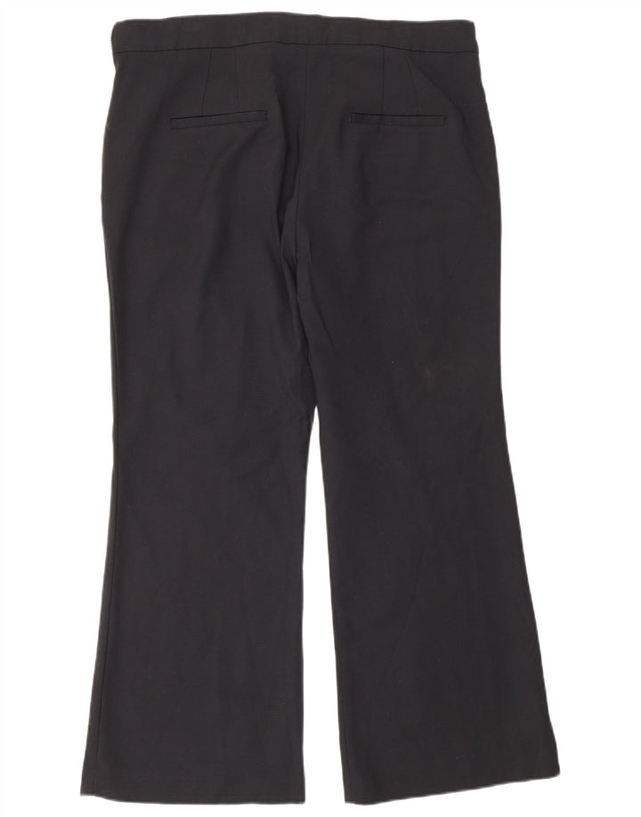Zara Pantalon Chino Bootcut Femme IT 42 Large W32 L26 Noir