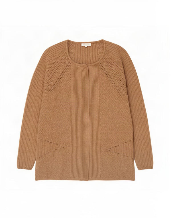 Marks & Spencer Pull Cardigan Femme UK 16 Large Beige Viscose