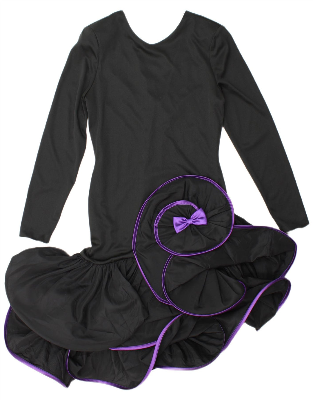 VERA MONT Robe asymétrique à manches longues pour femme UK 8 Small Noir Polyester