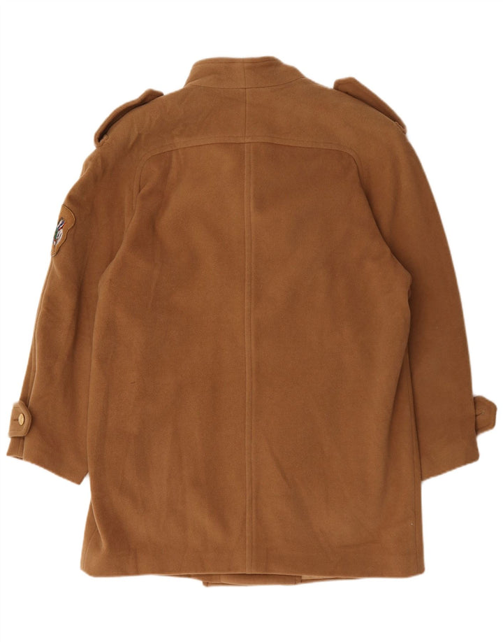 Roccobarocco Manteau militaire surdimensionné à double boutonnage pour femme UK 18 XL Beige