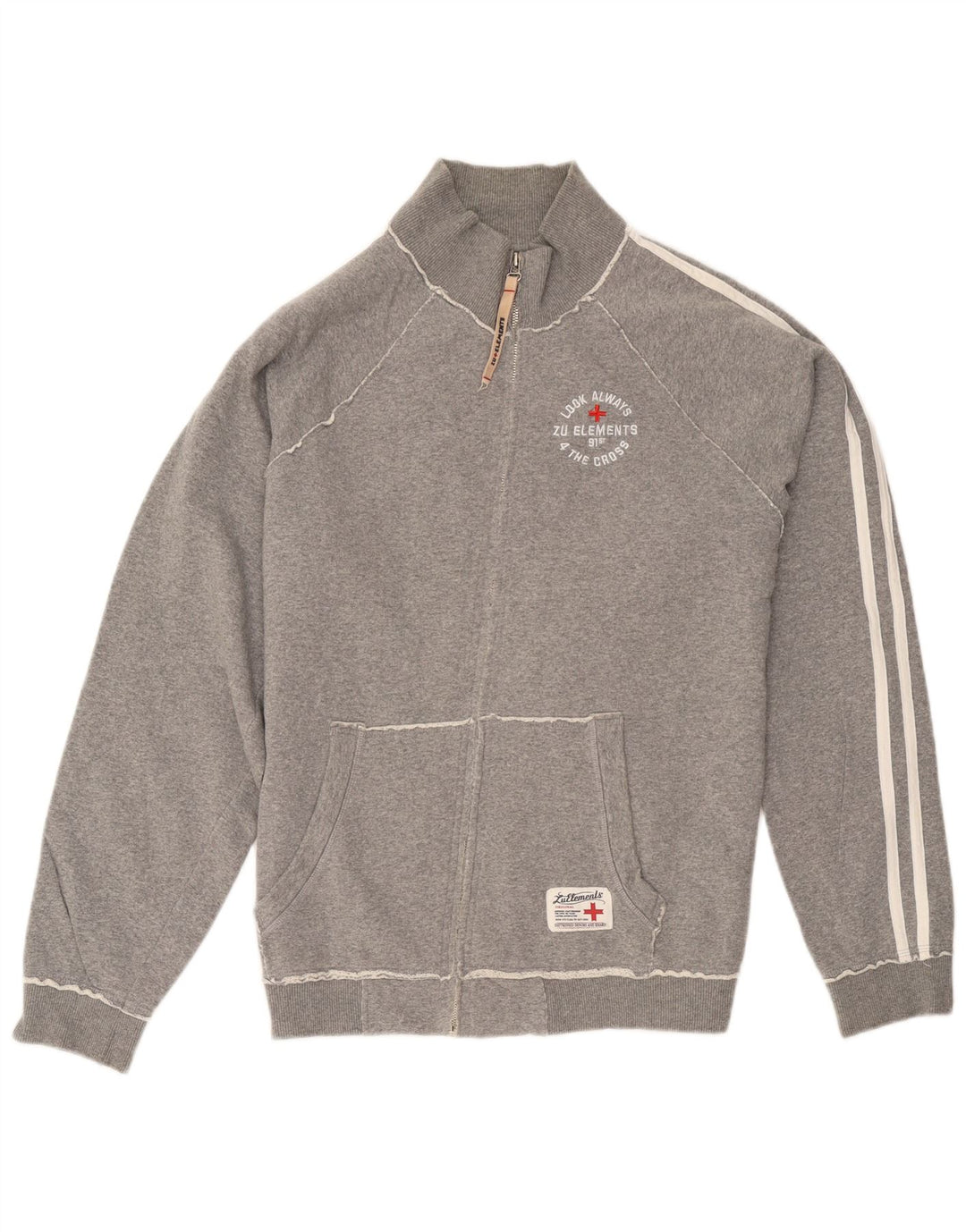 Zu Elements Veste de survêtement graphique pour homme 2XL Gris Coton Sports