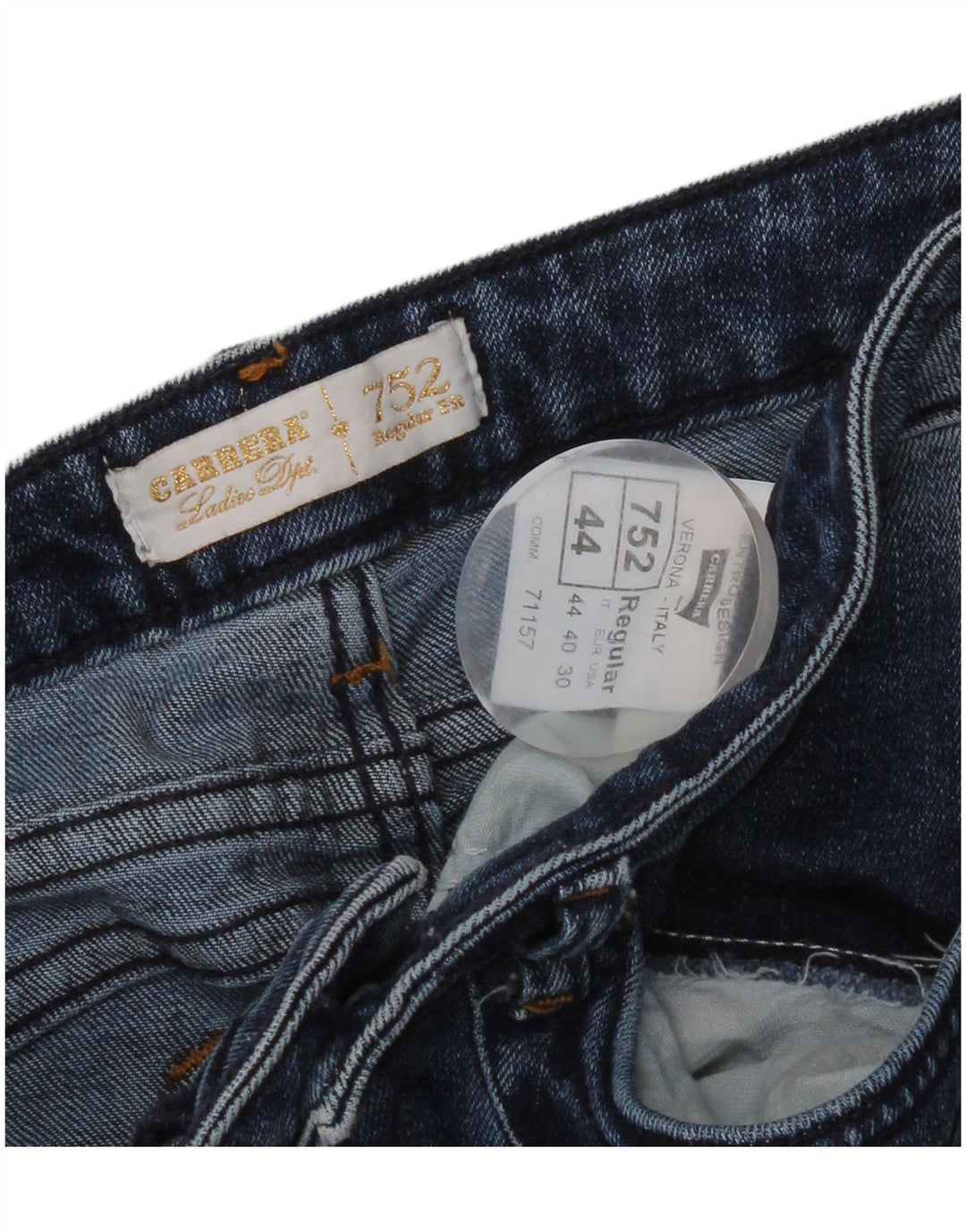 Carrera Jean droit 752 coupe droite pour femme IT 44 Medium W30 L32 Bleu