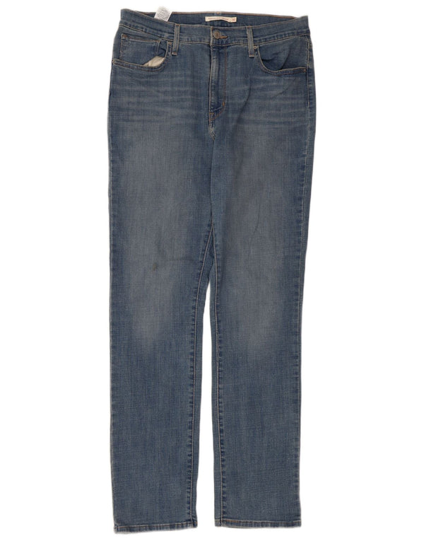 Levi's Jean Droit 724 Taille Haute Femme W32 L32 Bleu Coton
