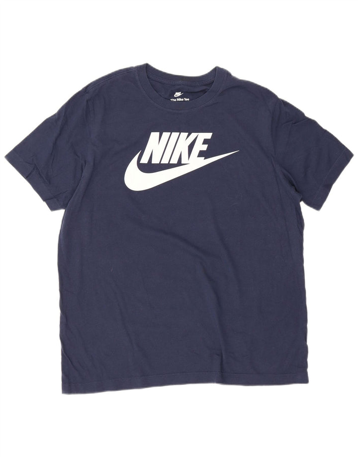 Nike T-shirt graphique pour homme en coton bleu marine Taille L