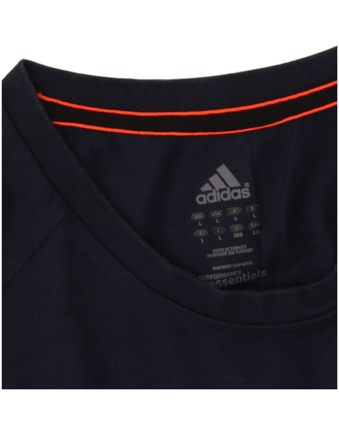 ADIDAS T-shirt Climalite pour hommes, grand, bleu marine