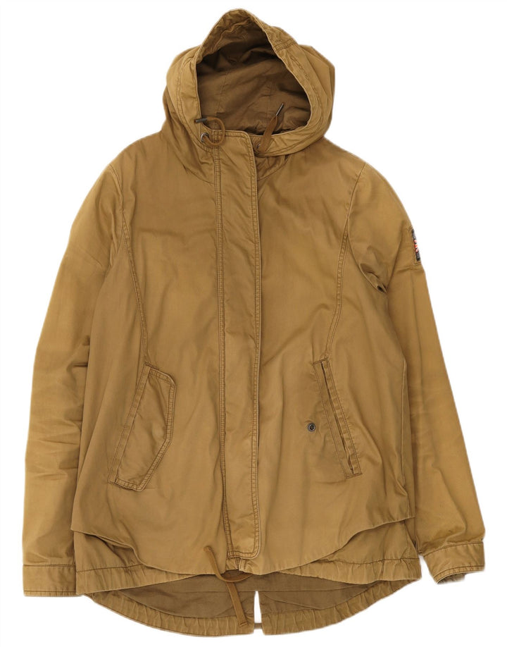 Superdry Parka à capuche pour femme UK 14 en coton kaki moyen
