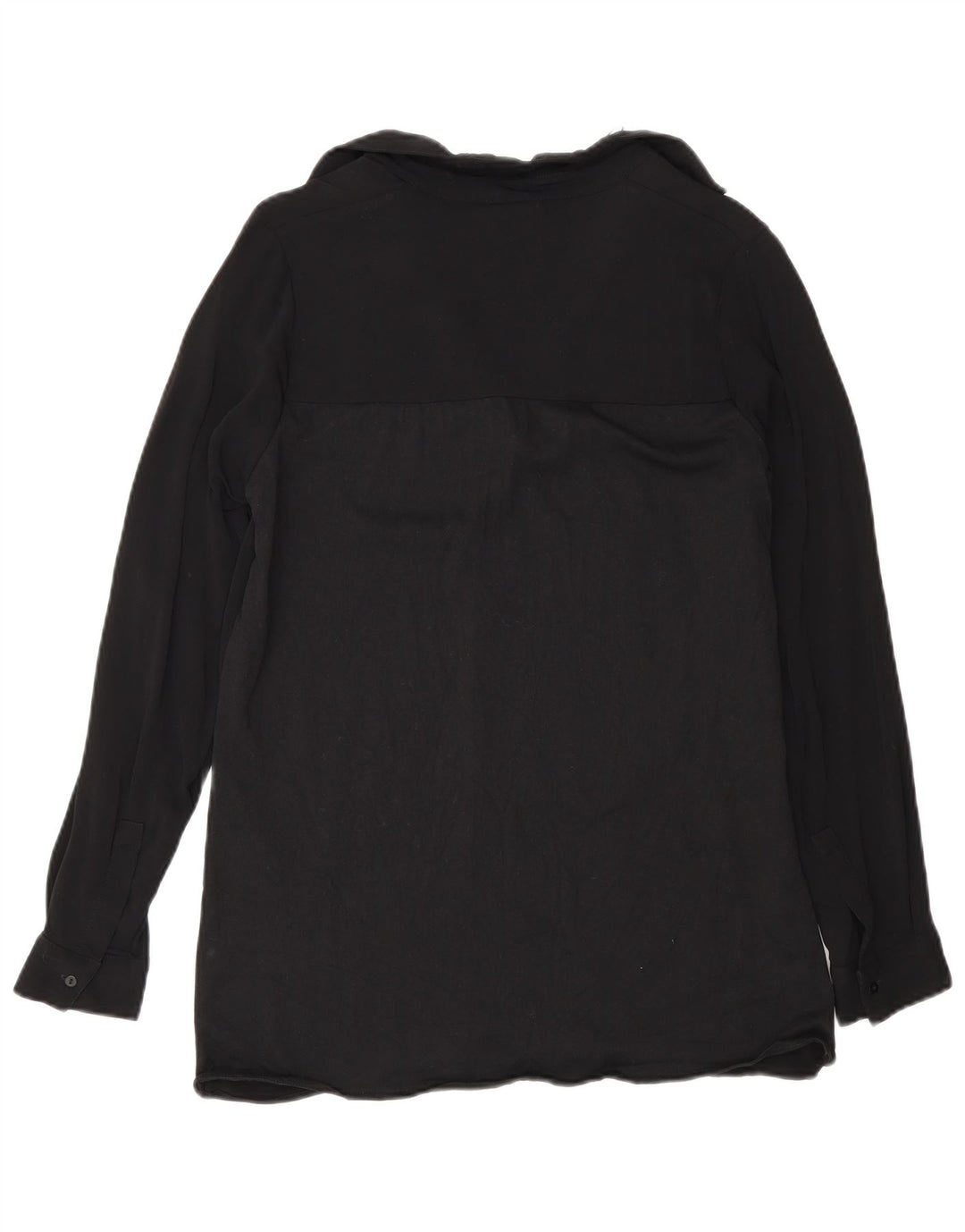 Massimo Dutti Chemisier à manches longues pour femme UK 10 Small Noir Viscose