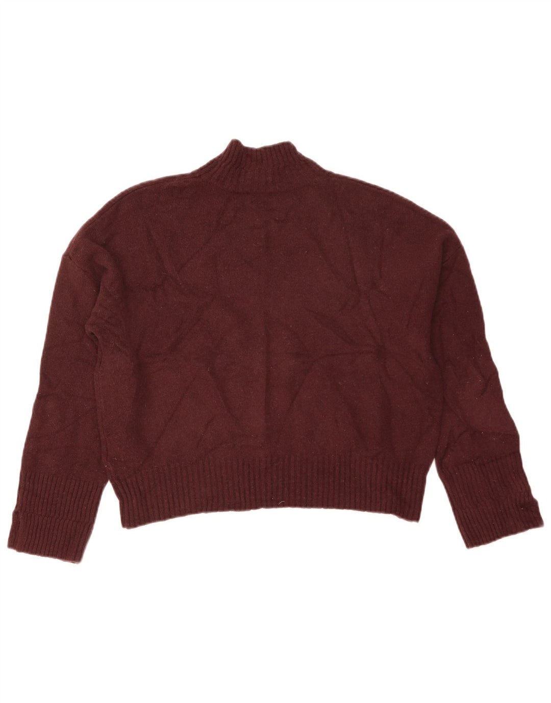 Whistles Pull court à col roulé pour femme UK 14 Laine marron moyen