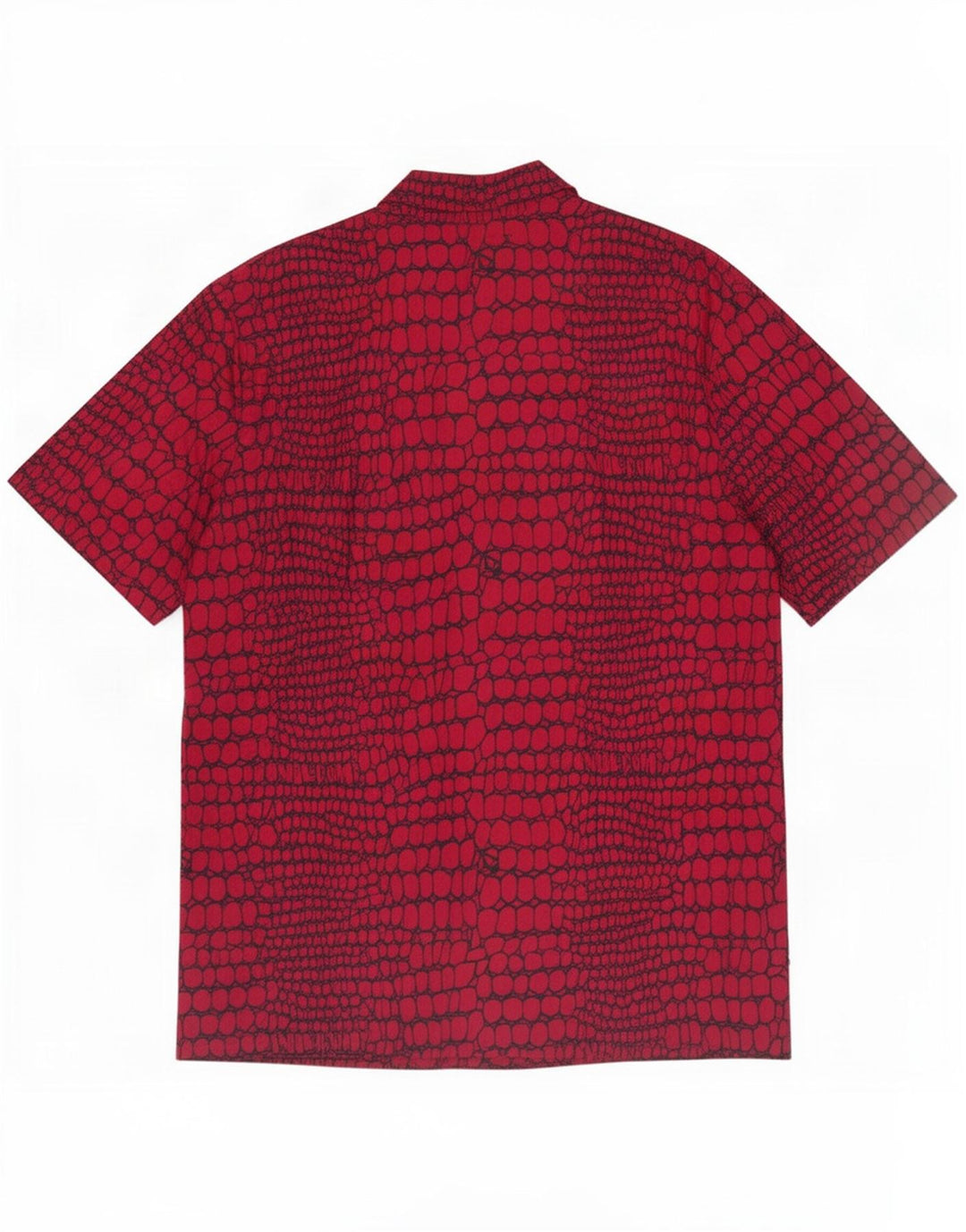 Volcom Chemise à Manches Courtes Homme Rouge Moyen Imprimé Animal