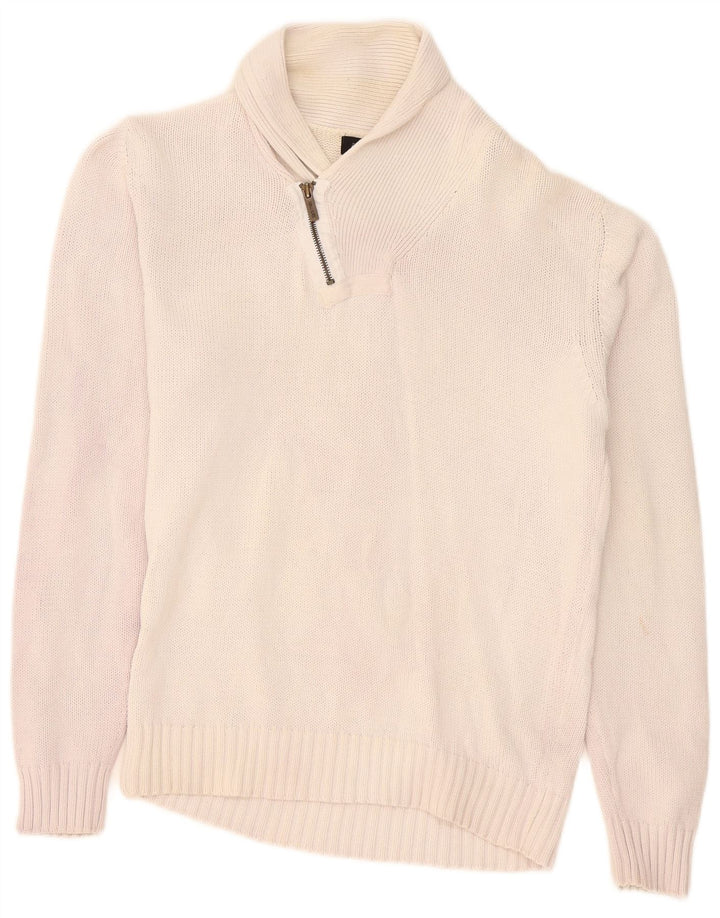 Zara Pull col châle pour homme Medium Off White