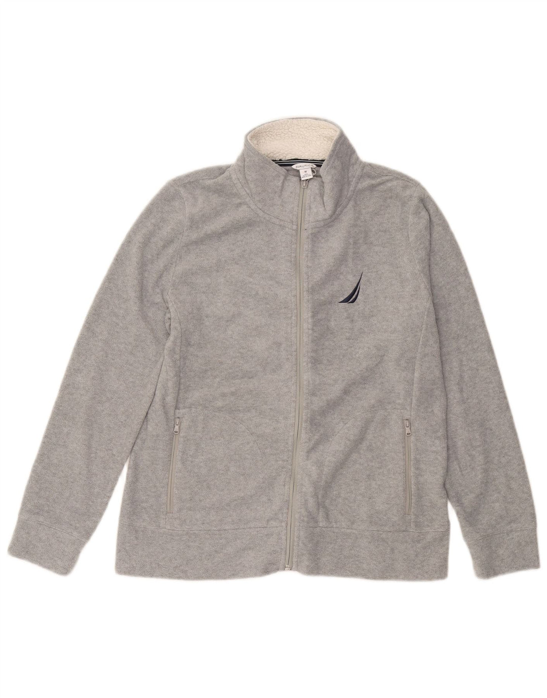NAUTICA Veste Polaire Femme UK 14 Gris Moyen Polyester