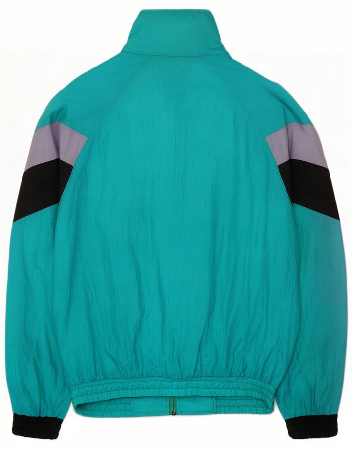 Vintage Veste de survêtement pour homme Large Bleu Colourblock