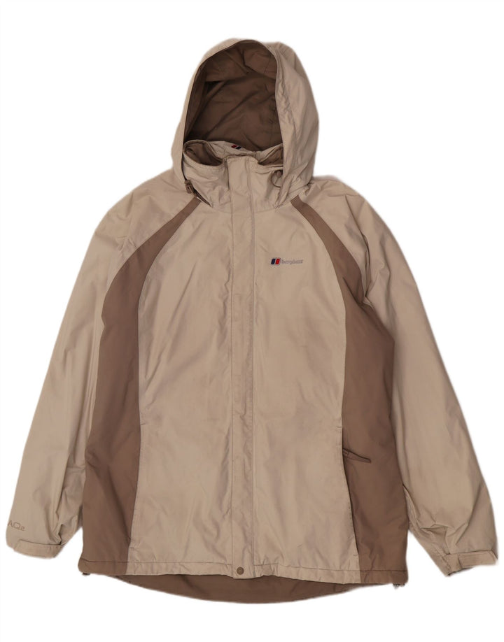 Berghaus Veste coupe-vent surdimensionnée pour femme UK 14 Beige moyen Colourblock