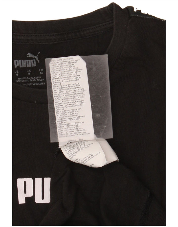 PUMA T-Shirt Graphique Homme Noir Moyen Coton
