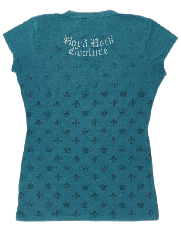 Hard Rock Cafe T-shirt graphique Barcelone pour femme UK 12 Bleu moyen