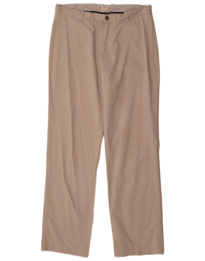 J. Crew Pantalon Chino Droit Coupe Regular Homme W34 L34 Coton Beige