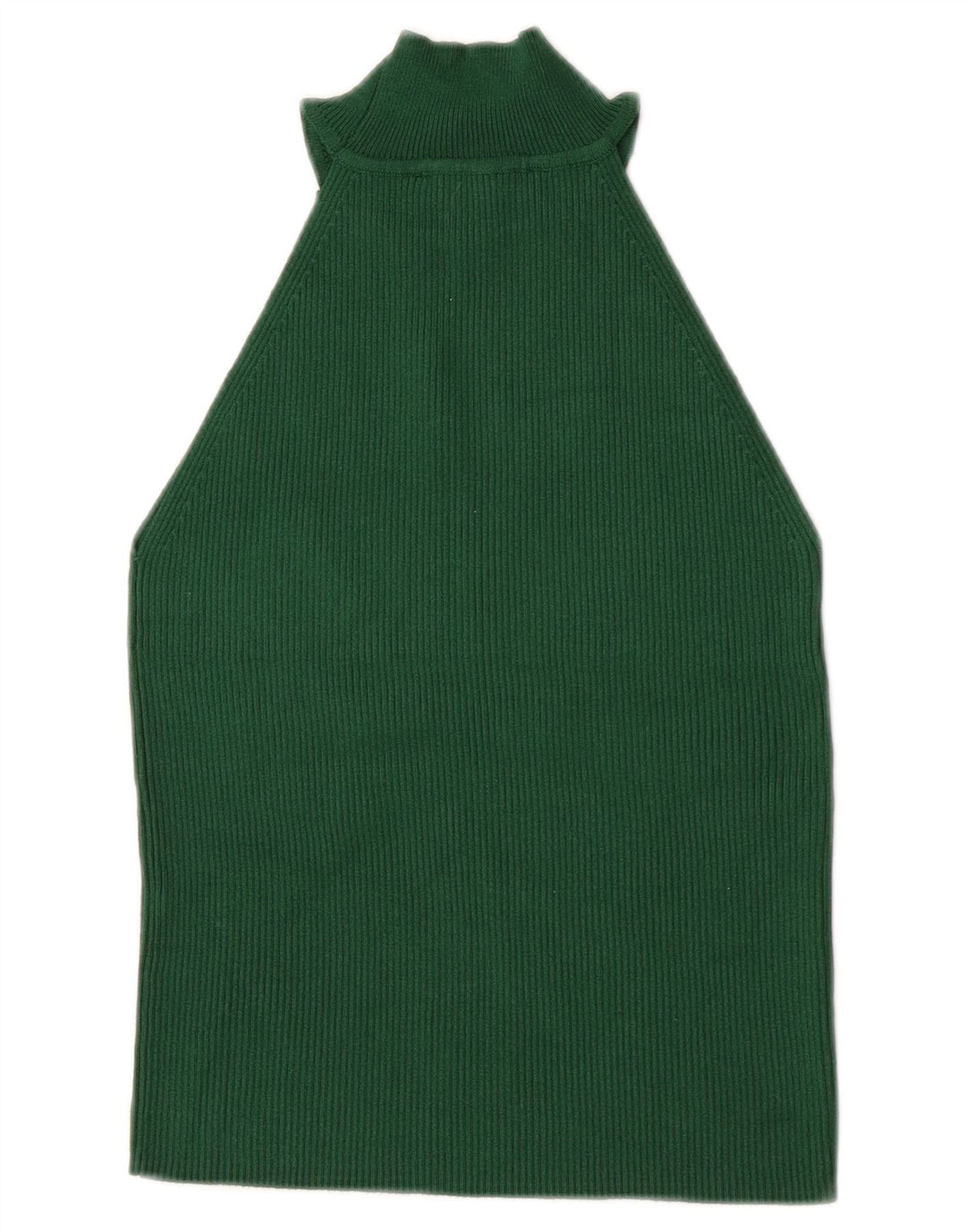 Zara Womens Crop Halter Top UK 8 Petit Vert