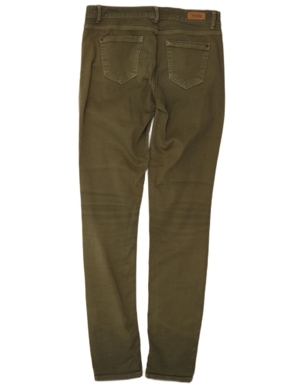 Zara Pantalon décontracté slim pour femme EU 38 Small W28 L30 Vert