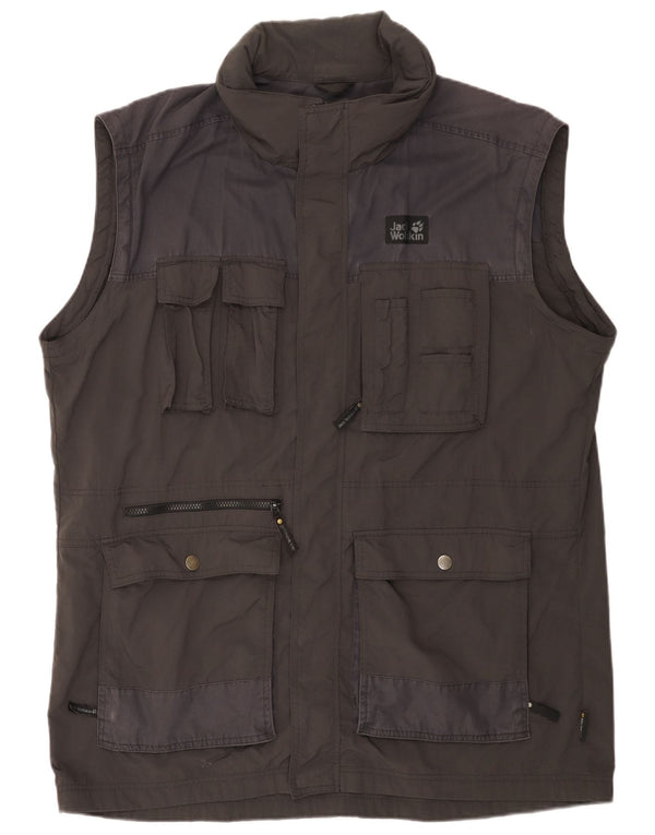 Jack Wolfskin Gilet utilitaire pour hommes UK 50 3XL Gris Colorblock Polyamide