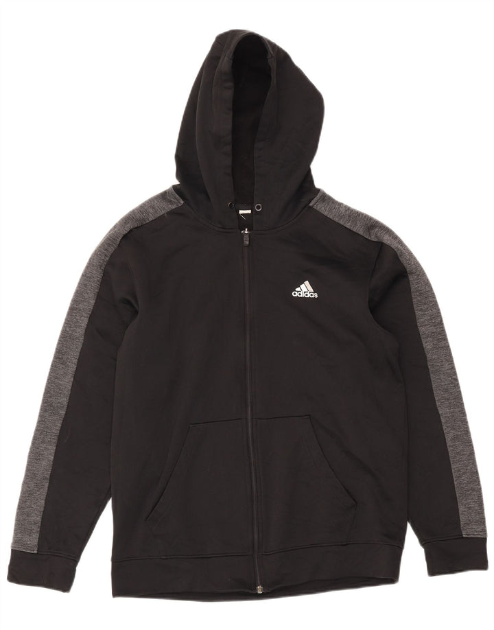 Adidas Pull à Capuche Climalite Zip Homme Noir Moyen Colorblock
