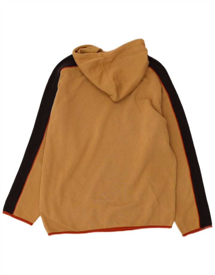 FILA Pull à capuche en coton color block beige moyen pour homme