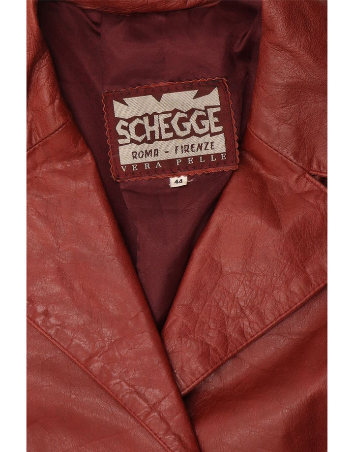 Schegge Veste blazer en cuir à 3 boutons pour femme IT 44 Cuir marron moyen