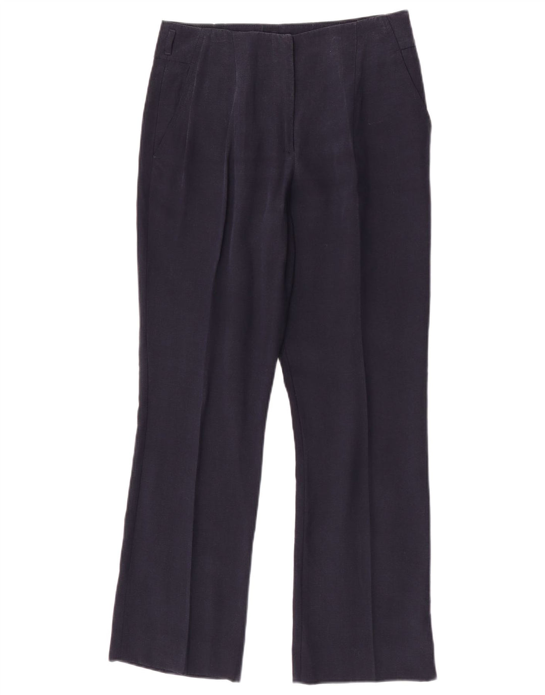 Zara Pantalon Chino Droit Femme Moyen W28 L28 Bleu Marine