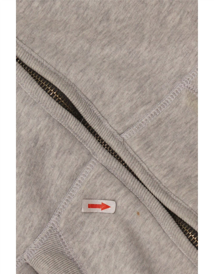 SUPERDRY Pull à capuche zippé graphique pour hommes, petit coton gris