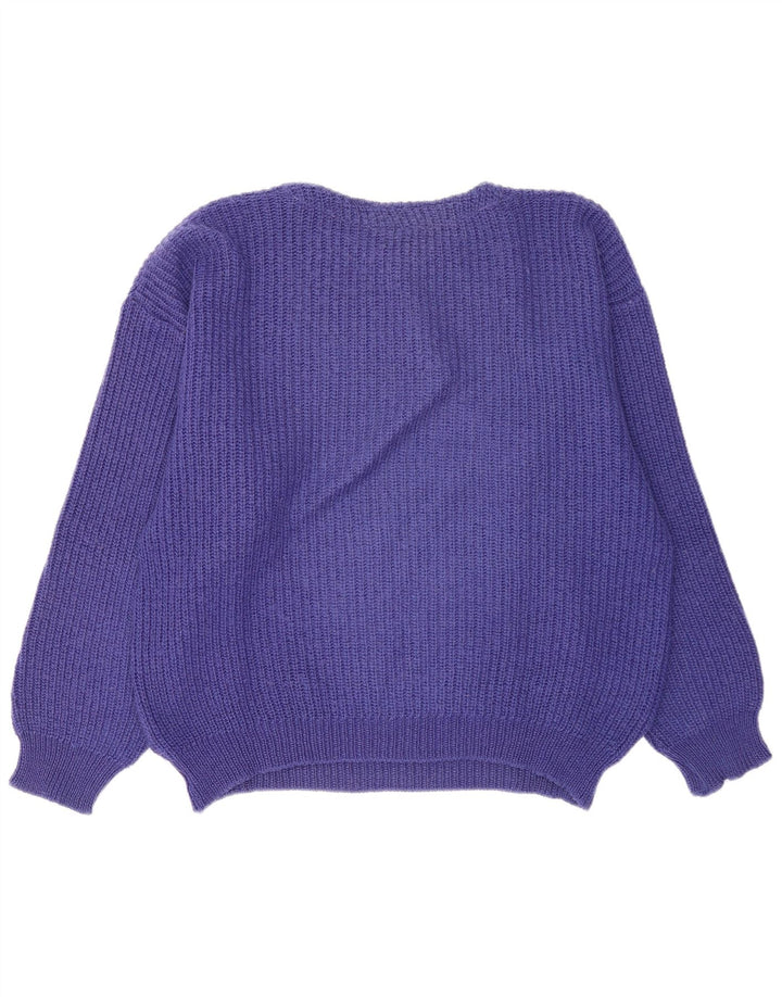 Piu Verona Pull surdimensionné à col rond pour homme IT 50 Violet moyen