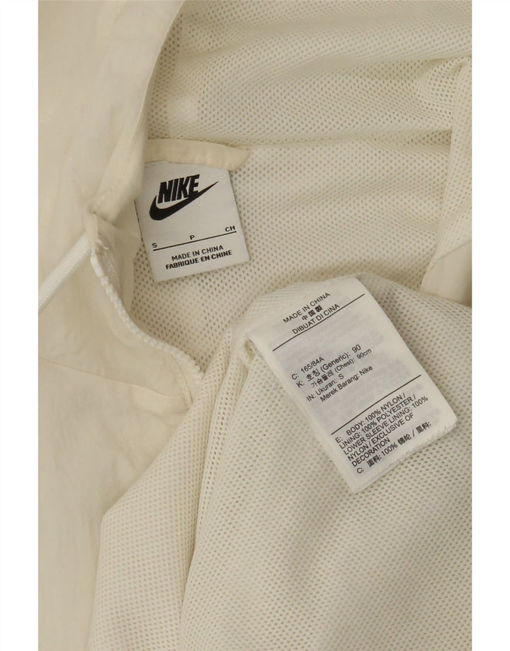 NIKE Veste de survêtement à capuche graphique pour homme Petit nylon blanc cassé