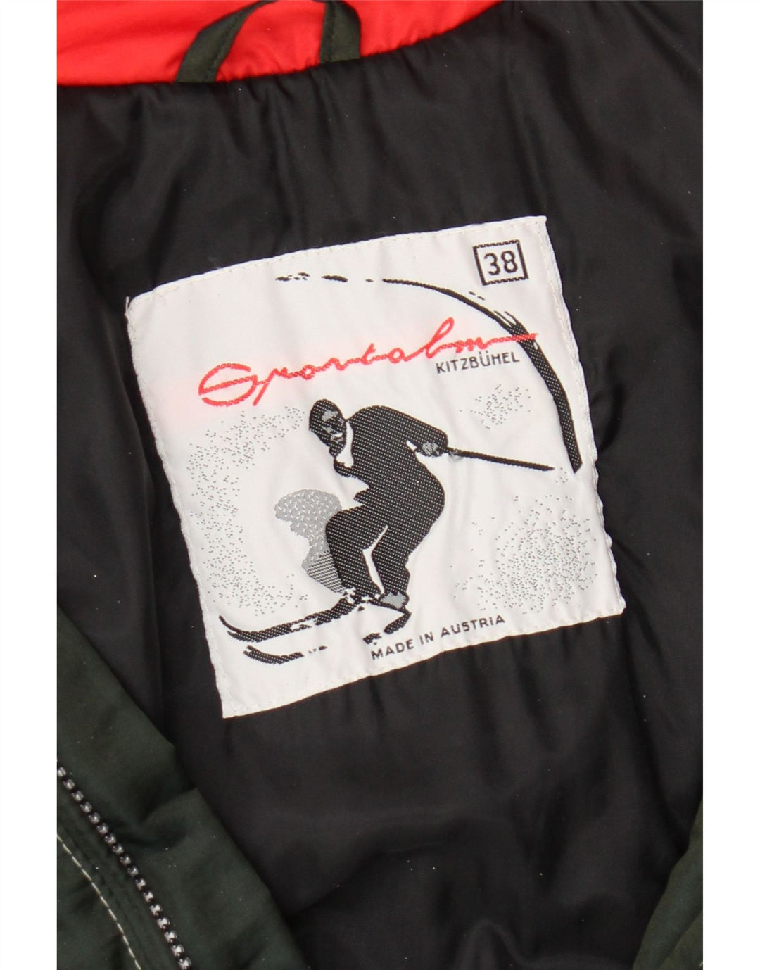 Sportalm Veste de ski surdimensionnée graphique pour femme EU 38 Vert moyen floral
